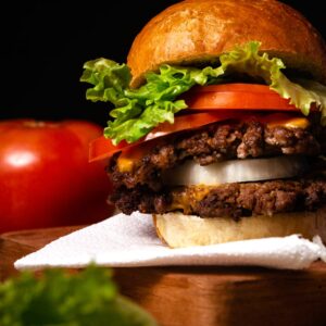 CHICKEN + BAKED EGG BURGER