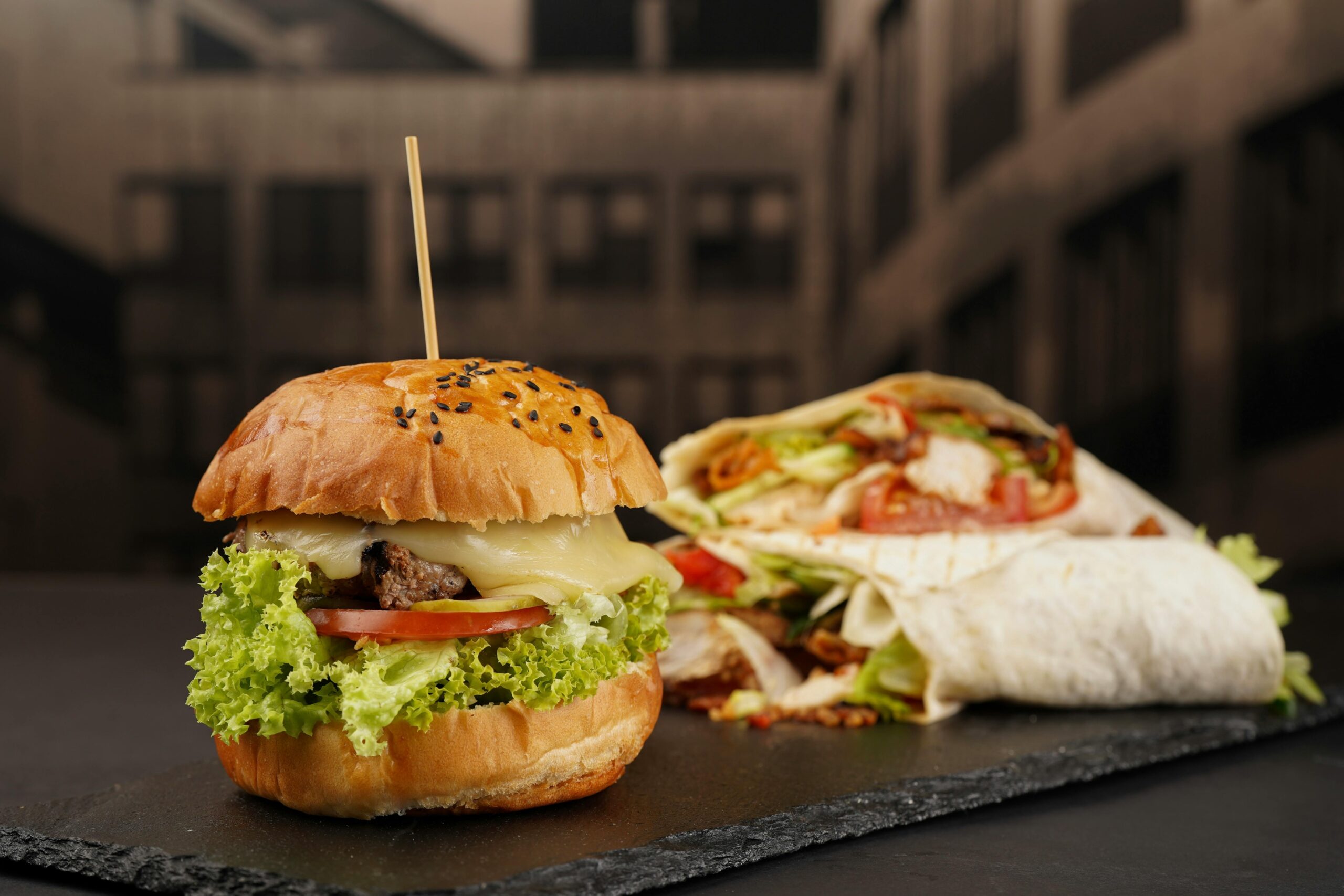 BEEF + BAKED EGG BURGER